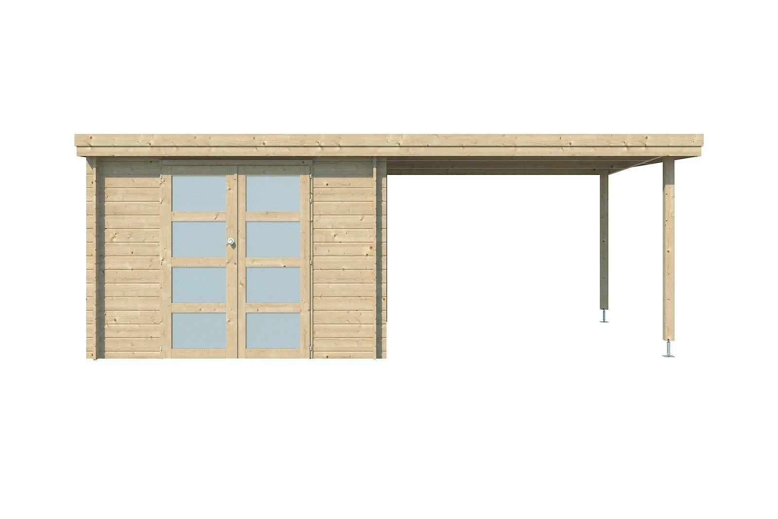 Woodlands Blokhut Oregon met Overkapping 595 x 295 cm - Afbeelding 1